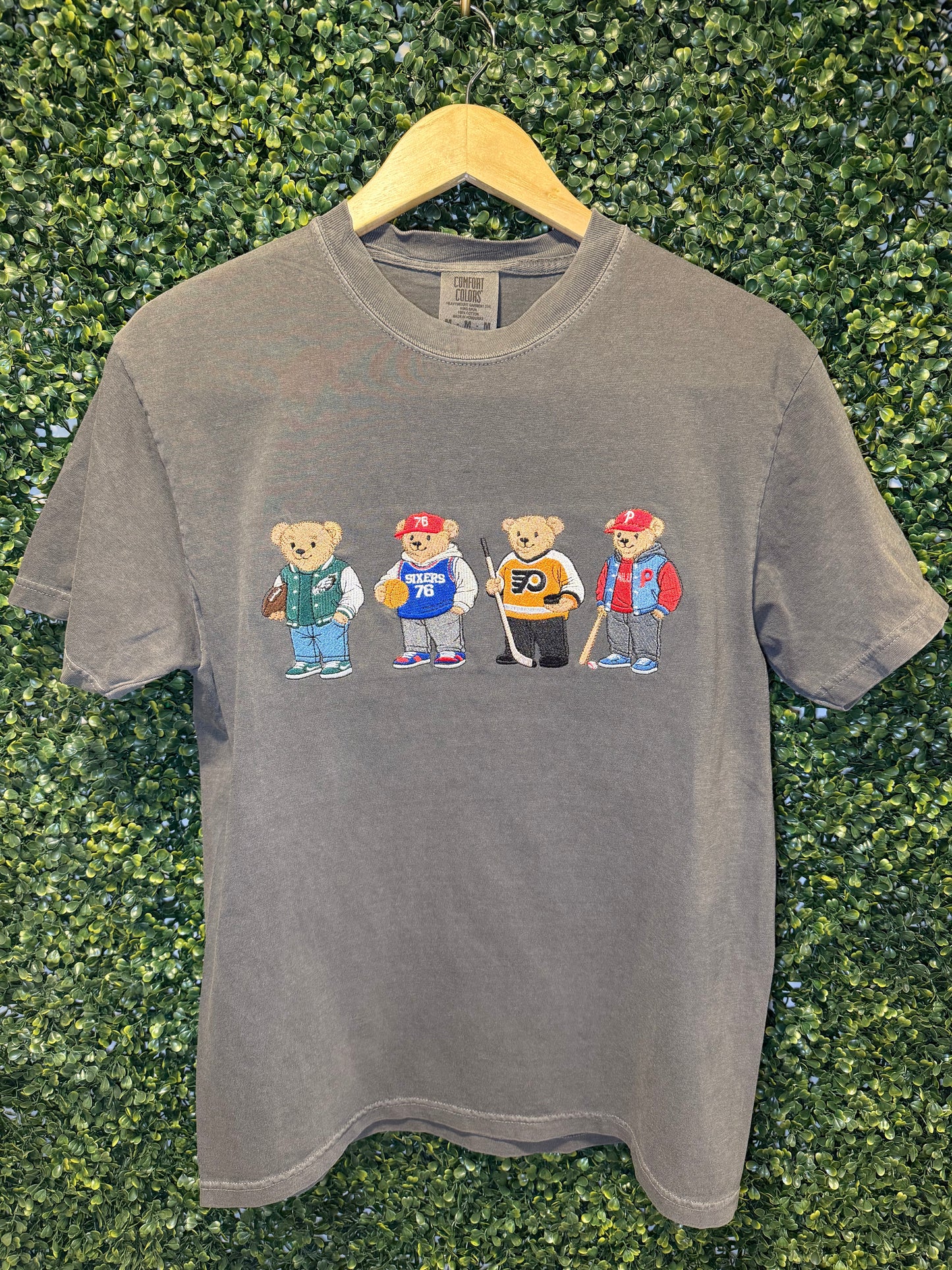 🏆Philly Sports Bear Embroidered Comfort Colors Tee