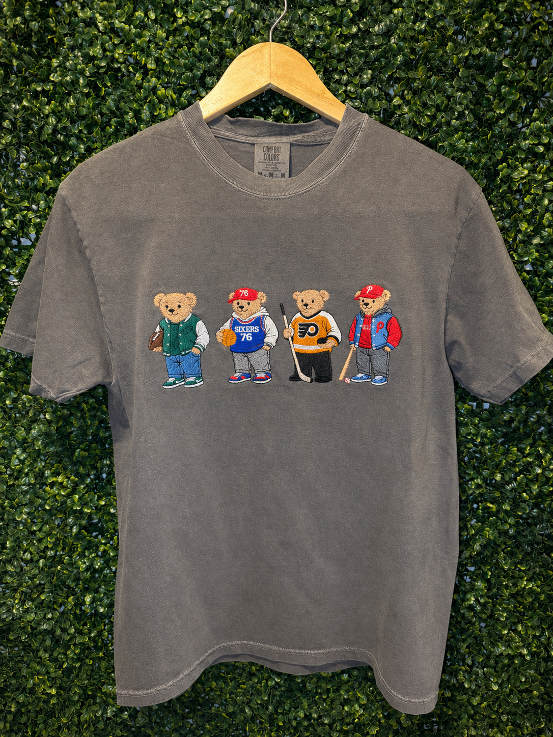 🏆Philly Sports Bear Embroidered Comfort Colors Tee