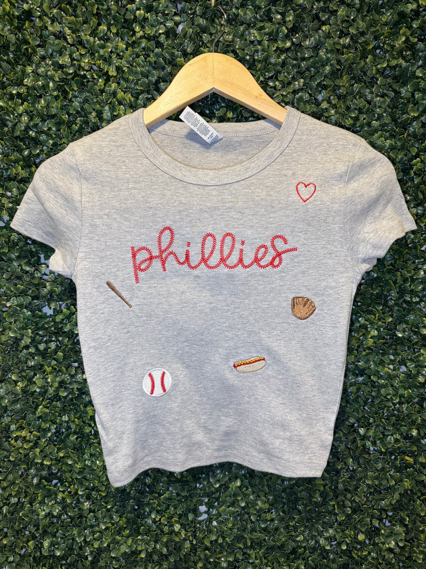 ⚾️ Phillies Embroidered Micro Rib Baby Tee