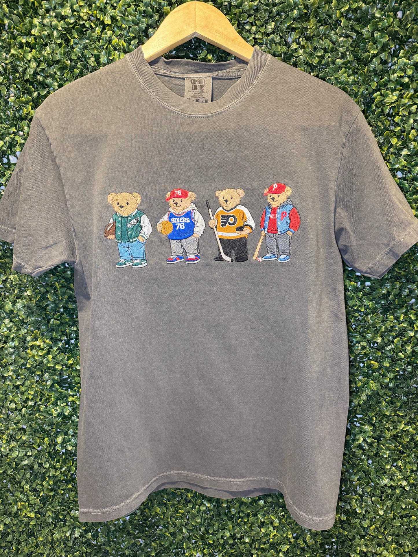 🏆Philly Sports Bear Embroidered Comfort Colors Tee