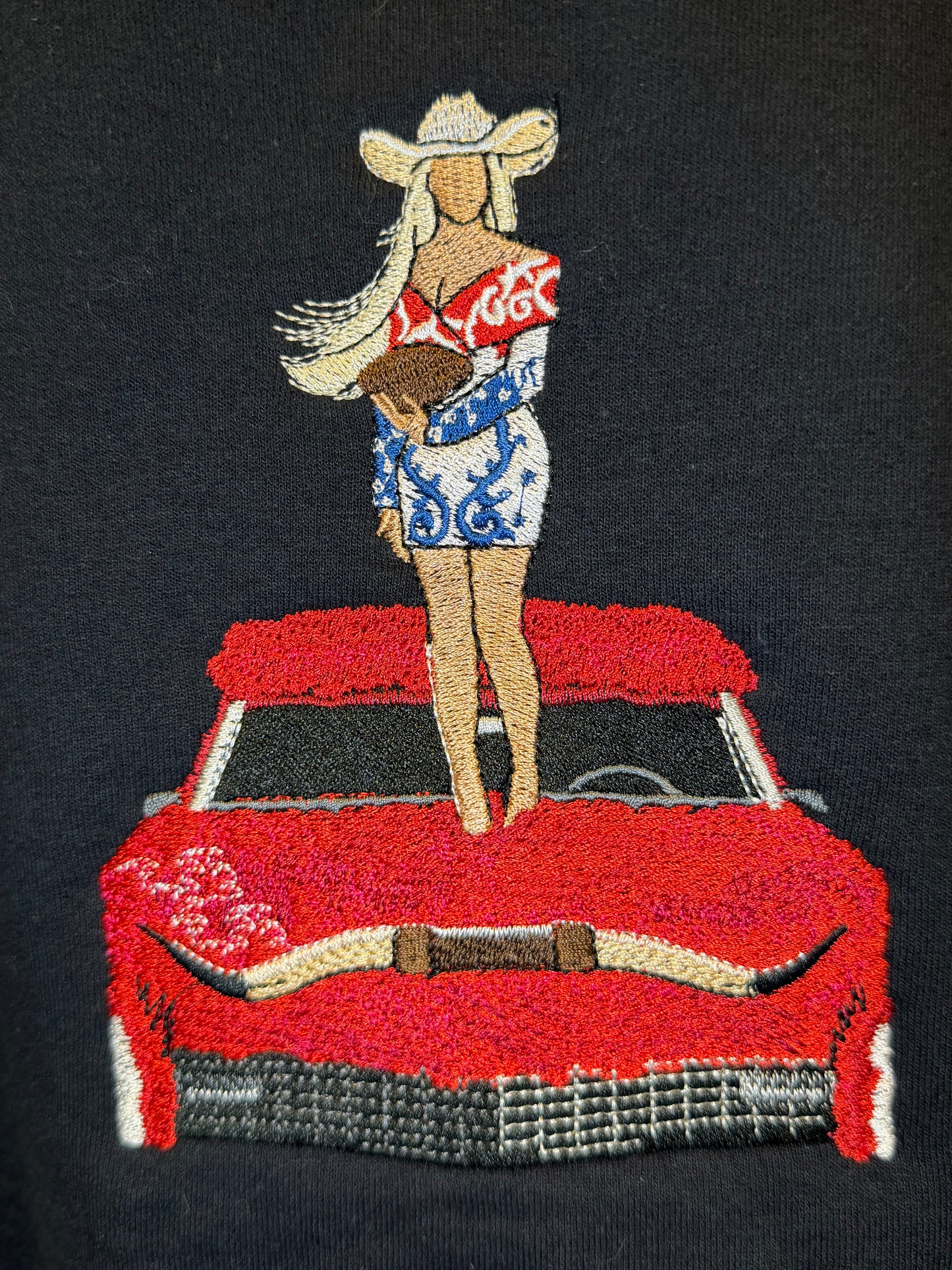 Beyoncé Inspired Car Design Embroidered Crewneck, Hoodie, T-Shirt, Football