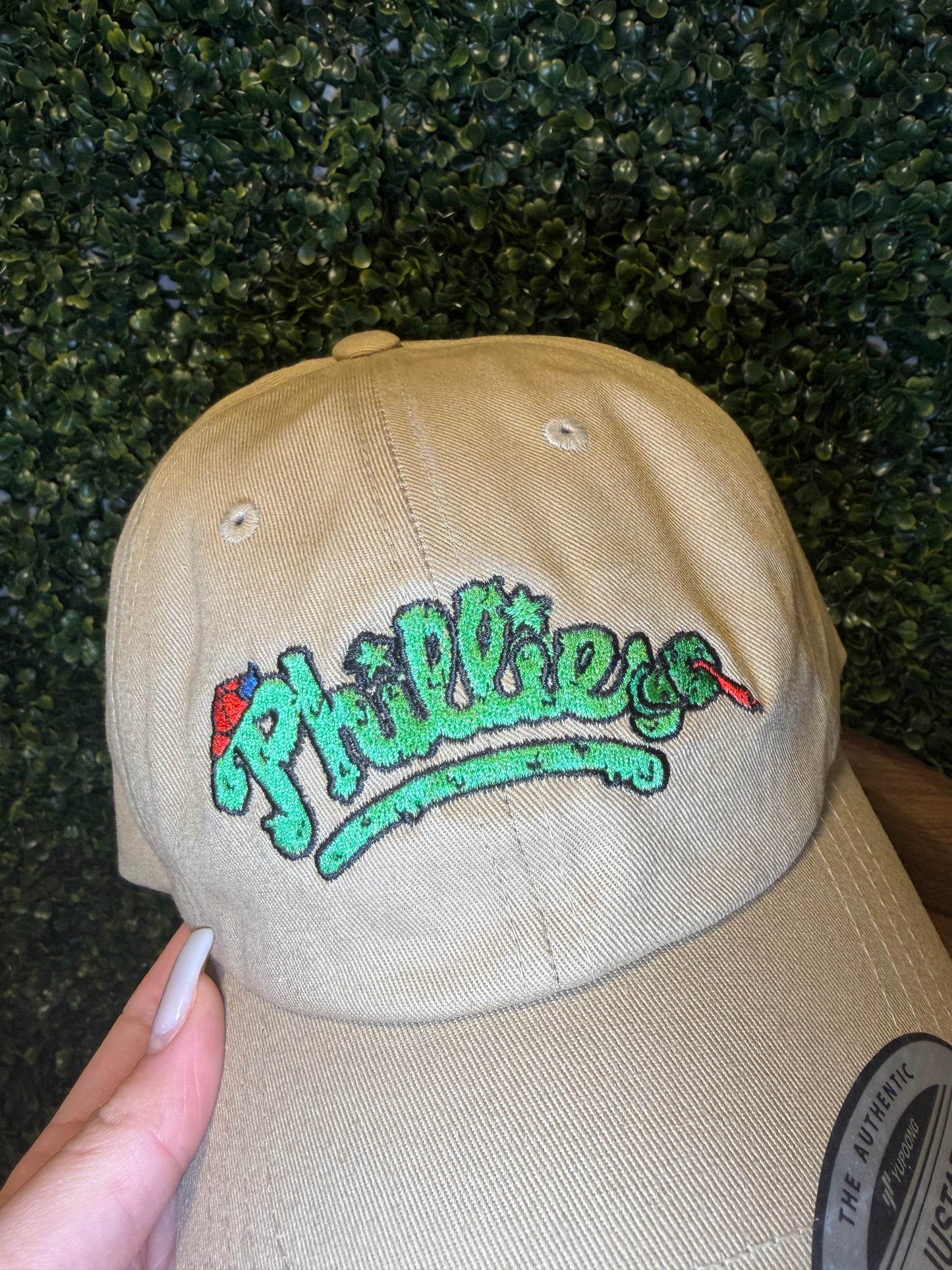 Philly Phanatic Inspired Embroidered Dad Hat| Low Profile Strapback | Black or Khaki |Philadelphia Baseball