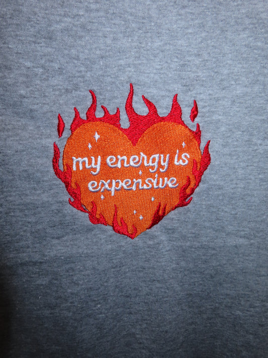 Expensive Energy Embroidered Baby Tee | T-Shirt