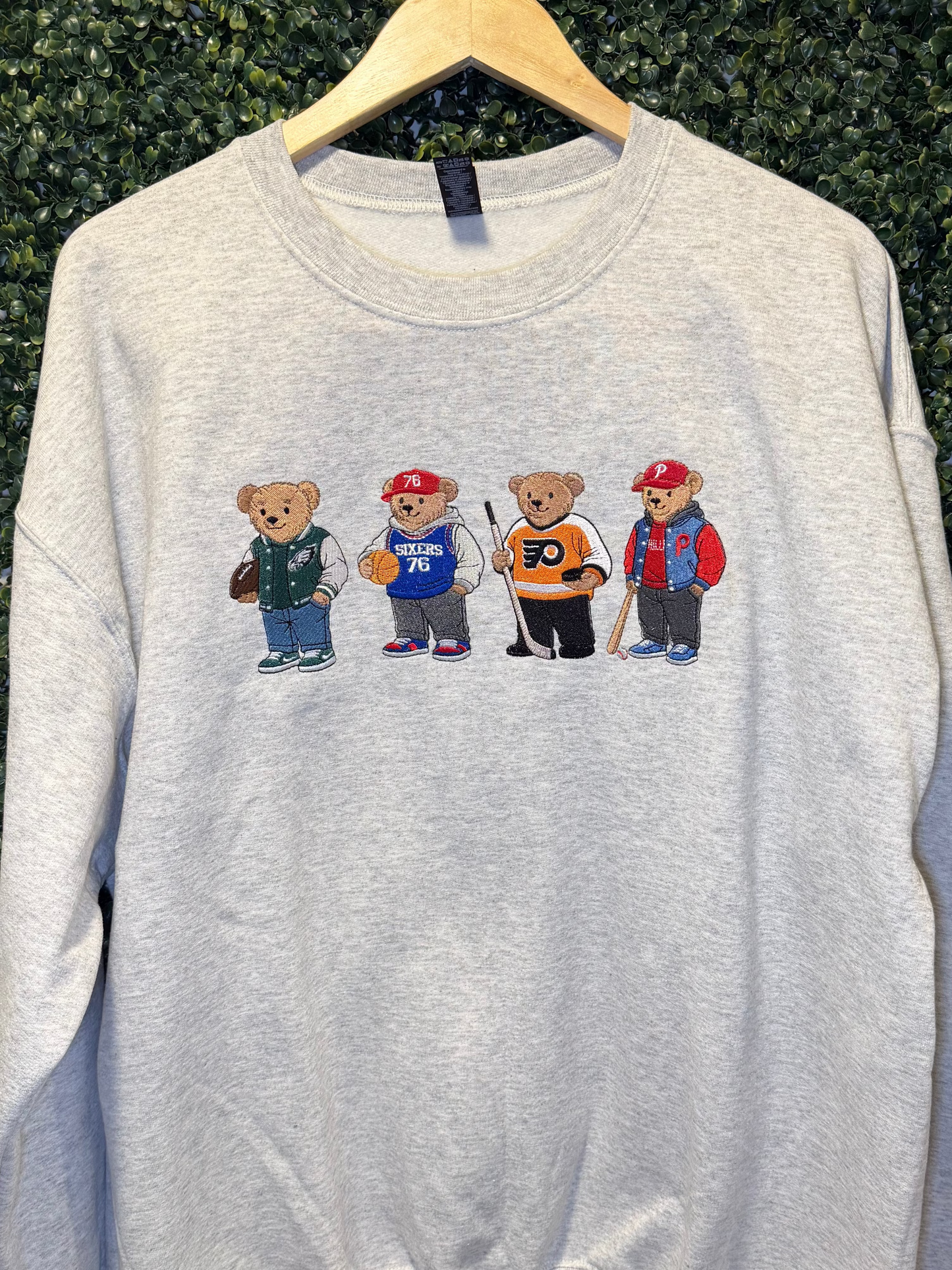 Philly Sports Bear Embroidered Hoodie, Crewneck or T-Shirt – Philadelphia Inspired Apparel