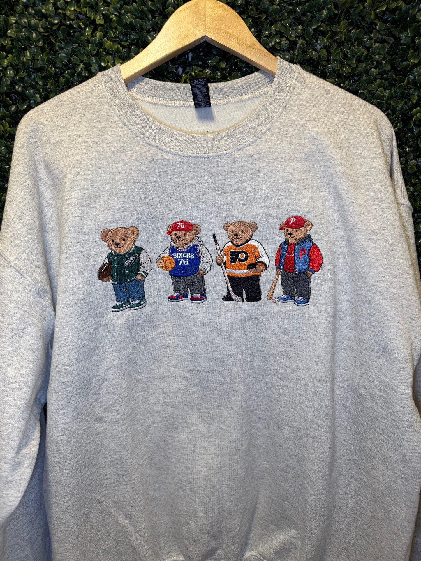 Philly Sports Bear Embroidered Hoodie, Crewneck or T-Shirt – Philadelphia Inspired Apparel
