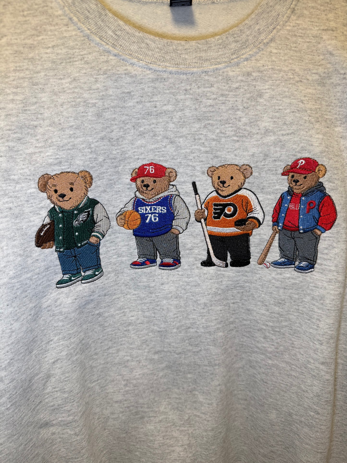 Philly Sports Bear Embroidered Hoodie, Crewneck or T-Shirt – Philadelphia Inspired Apparel