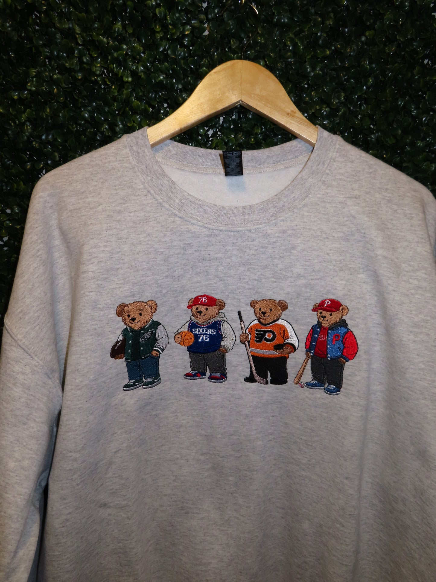 Philly Sports Bear Embroidered Hoodie, Crewneck or T-Shirt – Philadelphia Inspired Apparel