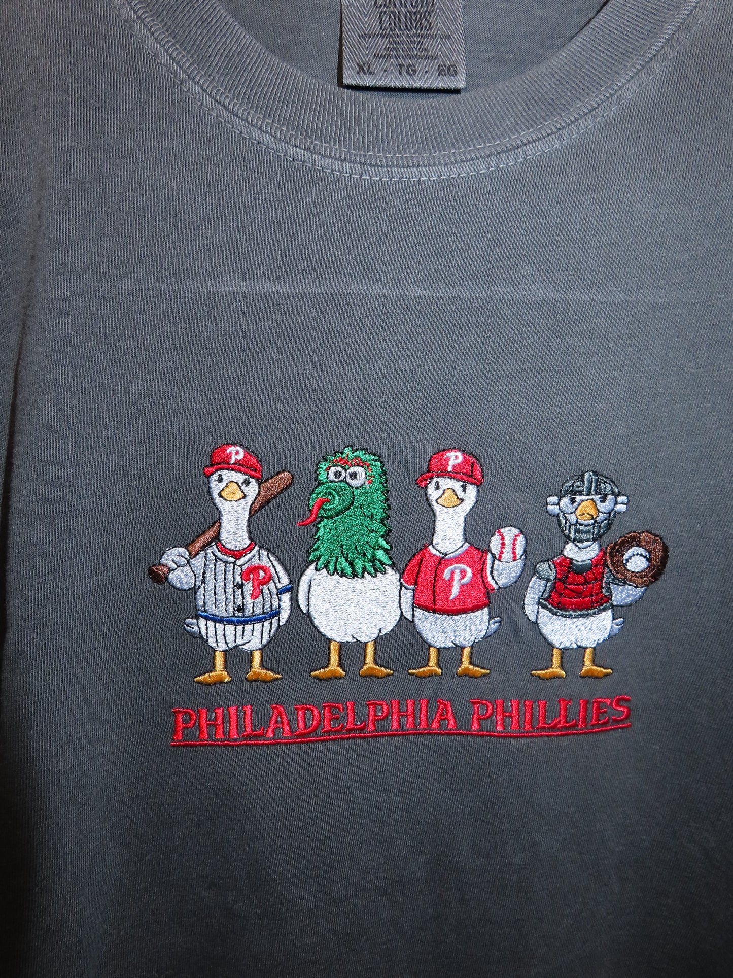 Philly Goose Embroidered T-Shirt - Philadelphia Baseball Inspired