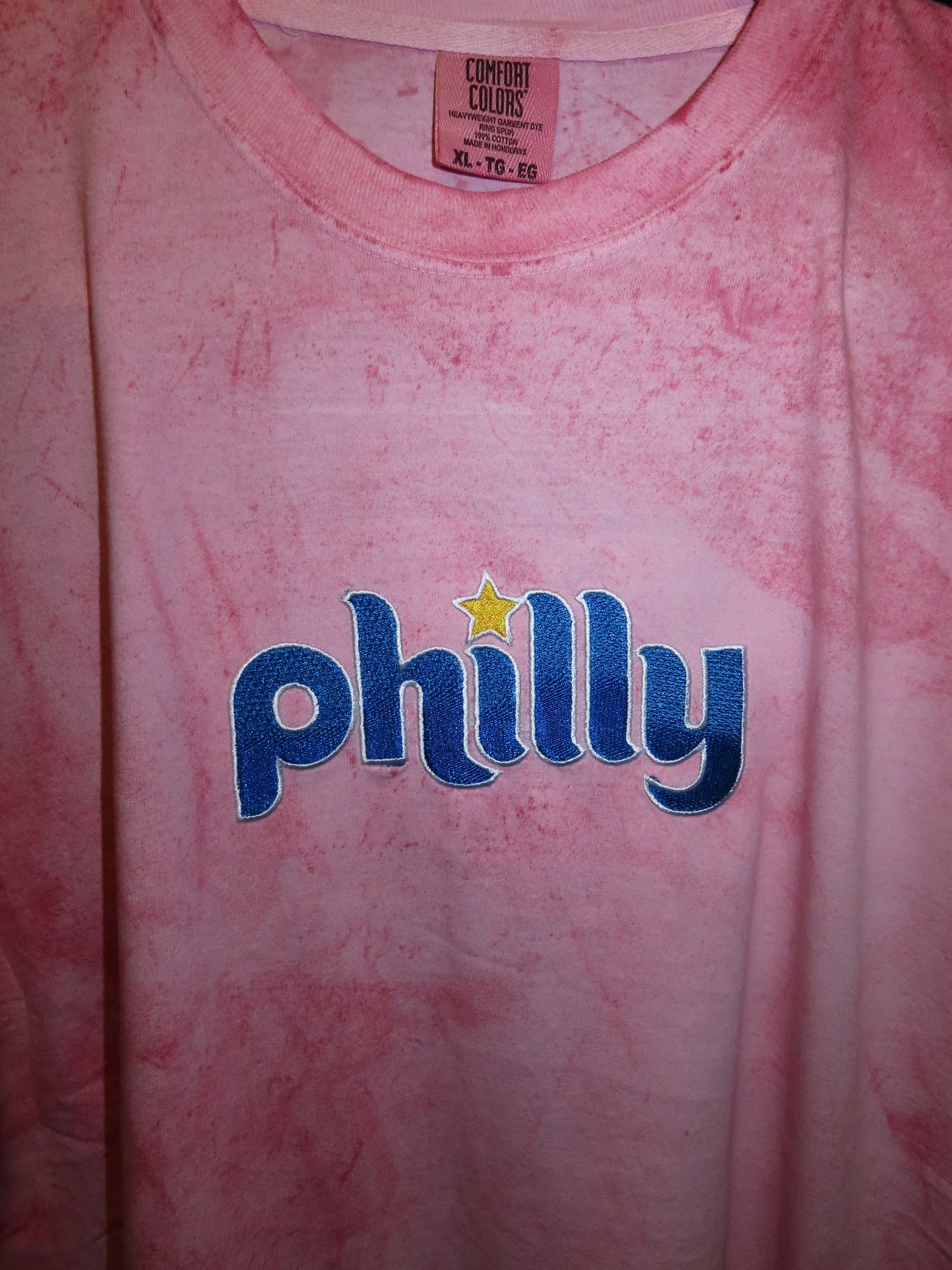 Philly Connect Embroidered Colorblast T-Shirt – Comfort Colors, Philadelphia Baseball Inspired