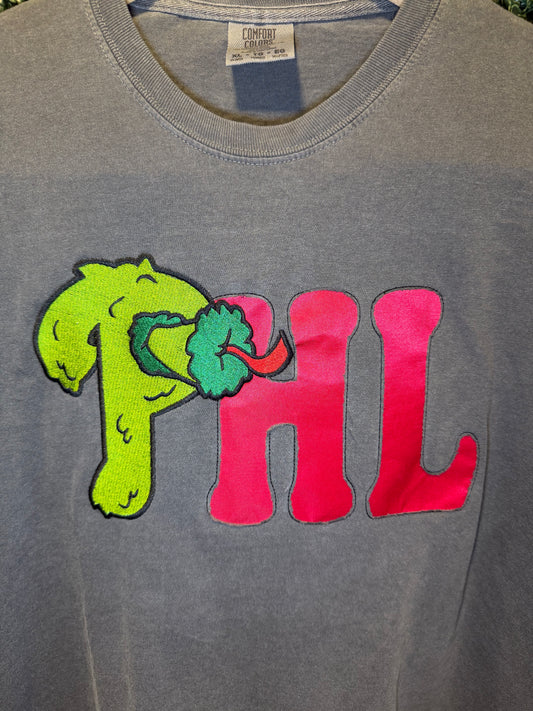 ⚾️ Philly Embroidered Reverse Appliqué Comfort Colors Tee