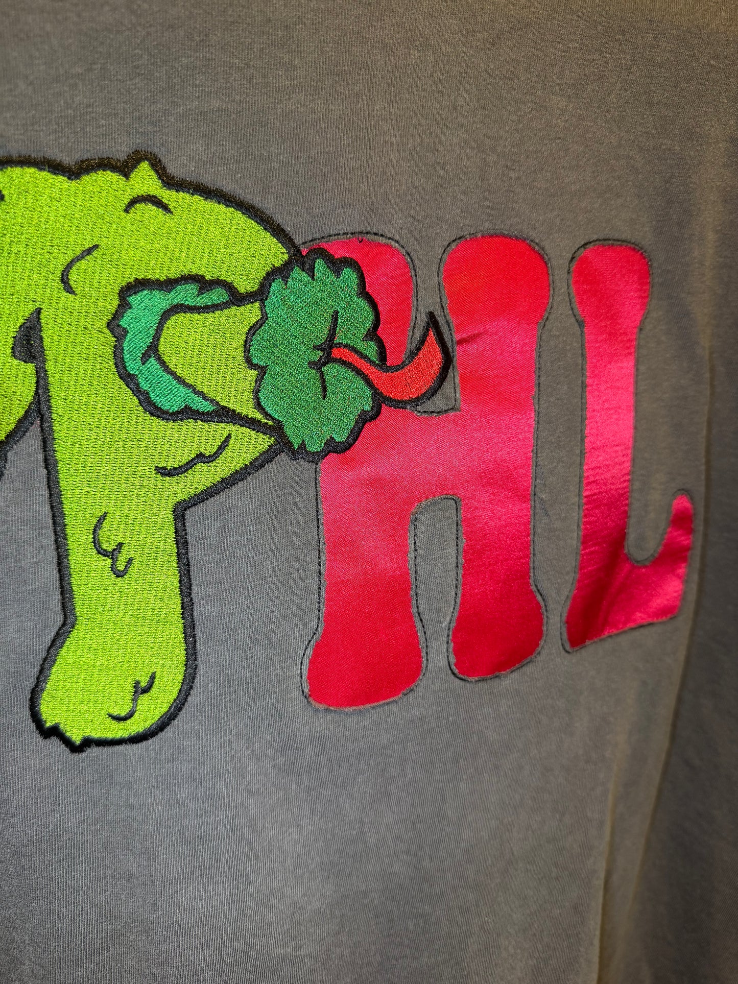 Philly Embroidered Shirt, Boxy T-Shirt, Reverse Applique Tee, Philadelphia Baseball