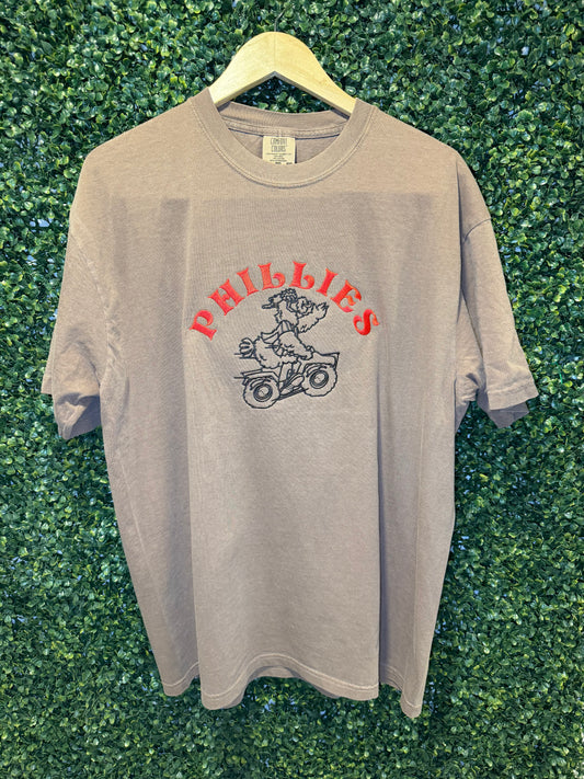 ⚾ Phillies Embroidered Comfort Colors Tee– Philly Inspired Vintage ATV Design